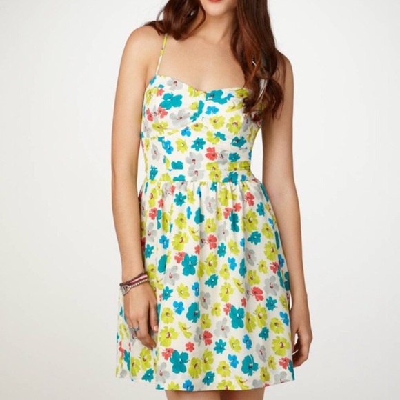 American Eagle Outfitters Dresses & Skirts - American Eagle AEO neon floral sweetheart sundress